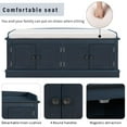 thumbnail image 5 of Winado Entryway Storage Bench with Cushioned Seat, Ottoman Shoe Bench Shoe Cabinet Storage Rack for Entryway, Living Room, Bedroom, Home, Antique Navy, 5 of 11