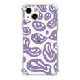thumbnail image 1 of Purple Smiley Face Case Compatible with iPhone 13,Aesthetic Art Design TPU Bumper Bumper Cover Case, 1 of 5