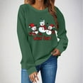 thumbnail image 2 of Aboser Oh,What fun! Merry Christmas Sweatshirt Women Y2k Shirts Trendy Xmas Snowman Print Pullover Comfort Long Sleeve Tops Loose Round Neck Sweatshirts, 2 of 5