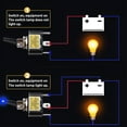 thumbnail image 4 of Yazoeia 5PCS Car LED Toggle Switch ON Off, 12V Automotive LED Lighted Metal Switch, Heavy Duty SPST 3 Pin Vehicle Rocker Switch with 12mm Mounting Hole, Universal for Cars Trucks CJC912-116603, 4 of 6