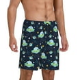 thumbnail image 2 of Sikiie Galaxy With Ufo Mens Pajama Shorts, Lightweight Lounge Pant with Pockets Soft Sleep Pj Shorts for MenX-Large, 2 of 6