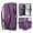 Purple, variant on For iPhone 16 Plus【RFID Blocking】Multi functional 2-in-1 Soft PU Leather Wallet Case Magnetic Flip Cover Multi-Card Slots Zipper Pocket With Detachable Shoulder Strap And Wrist Strap,Red
