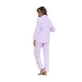 thumbnail image 6 of MAYFISH 100% Cotton Pajama Sets for Women Long Sleeve Sleepwear Button Down Pjs Fall 2 Piece Lounge Sets S-XXL(Light Purple, Large), 6 of 7