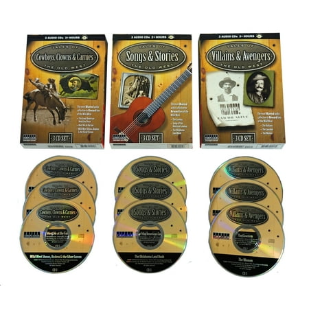 9 Audio CD Set - Tales of the Old West Series - Relive the Wild West from Jessie James to Buffalo Bill Cody