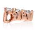 thumbnail image 2 of 14K Solid Rose Gold Pendant Only | Round Cut Cubic Zirconia 3-Stone "Trilogy" | .22 CTW | With Gift Box | Everyday Elegance, 2 of 4