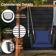 thumbnail image 6 of Topcobe Single Person Hanging Seat with Woven Rattan Backrest for Backyard, Outdoor Patio Furniture-Blue, 6 of 6