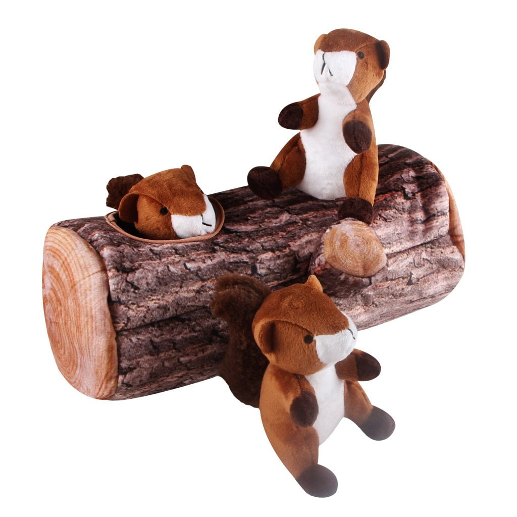 IFOYO Christmas Hide and Seek Dog Toys, Durable Interactive Squeak Puzzle Puppy Toys, Squirrel