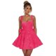 thumbnail image 1 of Vestido de bienvenida Dessiny Sparkly Hot Pink Sequin Aline Plus, 1 of 6