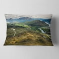 thumbnail image 2 of Designart Fields and Hills in New Zealand - Landscape Photography Throw Pillow - 12x20, 2 of 5