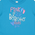 thumbnail image 4 of Inktastic Pink or Blue, Big Brother Loves You Footprints and Heart Boys Baby T-Shirt, 4 of 5