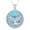 Dove Larimar, variant on 925 Sterling Silver Necklace Turquoise Opal Moonstone Crystal Malachite Bird Necklaces Dove Jewelry for Women Men