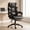 PU-Black, variant on Ultifit Adult PU High Back Indoor Residential Adjustable Seat Height and Lumbar Support Executive Chairs with Footrest, Black