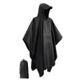 thumbnail image 2 of Esquirla Poncho de Pluie à Capuche Réutilisable avec Poche Veste à Manches Longues pour Extérieur Noir, 2 of 8