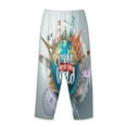 thumbnail image 5 of Naloa Travel Around The World Print Women’s Ultra-Soft Comfy Pajama Lounge Pants with Pockets & Drawstring, 5 of 8
