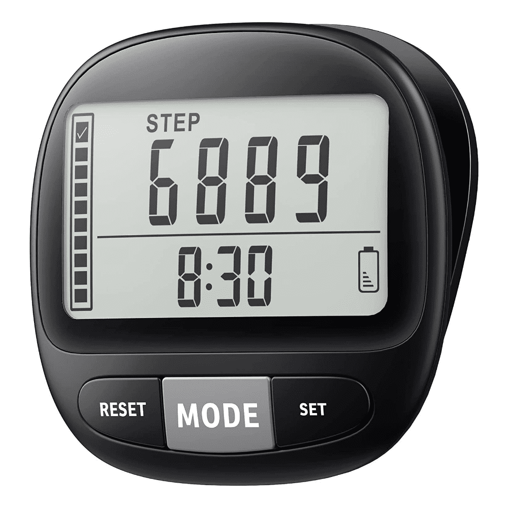 3D Digital Pedometer for Walking Track Steps and Miles and Calories