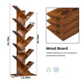 thumbnail image 4 of Bookshelf SHEEPAM 10 Tier Tree Book Shelf Wood Brown, 4 of 9