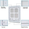 thumbnail image 5 of Puerta magnética para mascotas, puerta con solapa para gatos con bloqueo de 4 vías para puertas interiores y exteriores, puerta corrediza con pantalla, puerta para mascotas con entrada de pa, 5 of 5