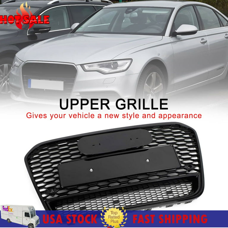Audi RS6 2015 - 2012 Grill with Quattro in Lower Mesh