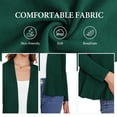 thumbnail image 5 of Asklazy Women's Casual Open Front Cardigan Peplum Knit Sweater,Dark Green,M, 5 of 9