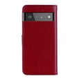 thumbnail image 4 of Wallet Case For Google Pixel 6, Embossed Owl Bling Diamond Premium PU Leather [Folio Flip][Kickstand][Card Slots][Wrist Strap][Kickstand]Phone Cover For Google Pixel 6, Winered, 4 of 7