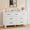 White, variant on Kicctian 7 Drawer Dresser for Bedroom, 51" Wide Modern Wood Chest of Drawers, Wooden Closet Organizer with Metal Handles, Bedroom Living Room,Black