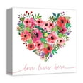 thumbnail image 2 of Creative Products Love Lives Here Floral Heart 12x12 Canvas Wall Art, 2 of 5