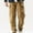 147#Khaki, variant on Men's Fallow Elasticated Waist Lace-up Multi-pocket Strap Leg Cargo Sweatpants Mens Sweater Dresses For Leggings High Waist Leggings Leggings Black Leggings For Boys 10-12