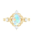 thumbnail image 5 of Rosec Jewels Vintage Style Ethiopian Opal Oval Engagement Ring - 1.2 Ct - AAA Quality - Opal Diamond Ring - with Jewelry Box, 14K Yellow Gold, US 11.00, 5 of 10