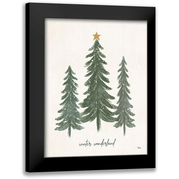 Charron, Veronique 12x14 Black Modern Framed Museum Art Print Titled - Woodland Christmas Trees