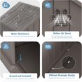 thumbnail image 6 of Dog House Outdoor Indoor for Medium Large Dogs, Durable Plastic Waterproof Doghouse with Air Vents and Elevated Floor, Easy Clean and Assemble (Grey, 26.18''L × 24.02''W × 25.98''H), 6 of 16