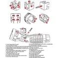 thumbnail image 4 of Herramienta de llave de tubo de grifo de enchufe 18 en 1, instalación multifuncional de grifo y fregadero para baño, cocina, fregadero, inodoro, fontanería (rojo) Vhermosa WLJ-4720, 4 of 5