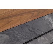 Limari Home Metcalf Veneer and MDF Wood Bedroom Dresser in Walnut/Gray
