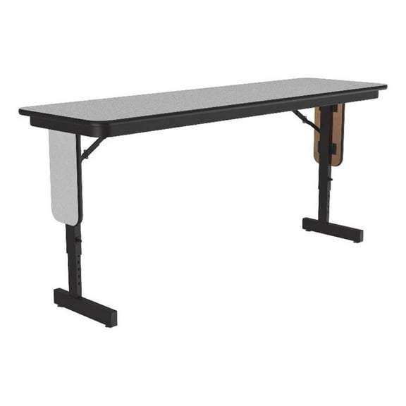 Correll SP 18x60 Adjustable Height Metal/Wood Folding Seminar Table in Gray