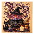 thumbnail image 2 of Halloween Pearl Diamond Painting Art Kit with Frame for Adults & Beginners, Gemstone Diamond Dots Beads Painting for Home Wall Decor Halloween, 2 of 6