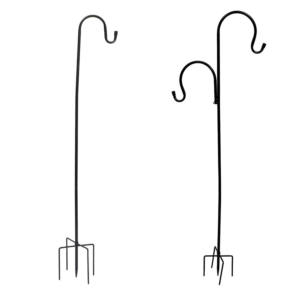 Frcolor Garden Hook Hanger Shepherd Hooks Stakes Lantern Metal Hanging Pole Outdoor