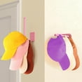 thumbnail image 5 of NEI 2 Pack Hat Racks for Baseball Caps, Stainless Steel Hat Organizer for Baseball Cap, Hat Holder Storage Organizer, Hat Hanger Strong Adhesive/Wall Drilled for Door, Bedroom, Closet(Pink 6 in), 5 of 16