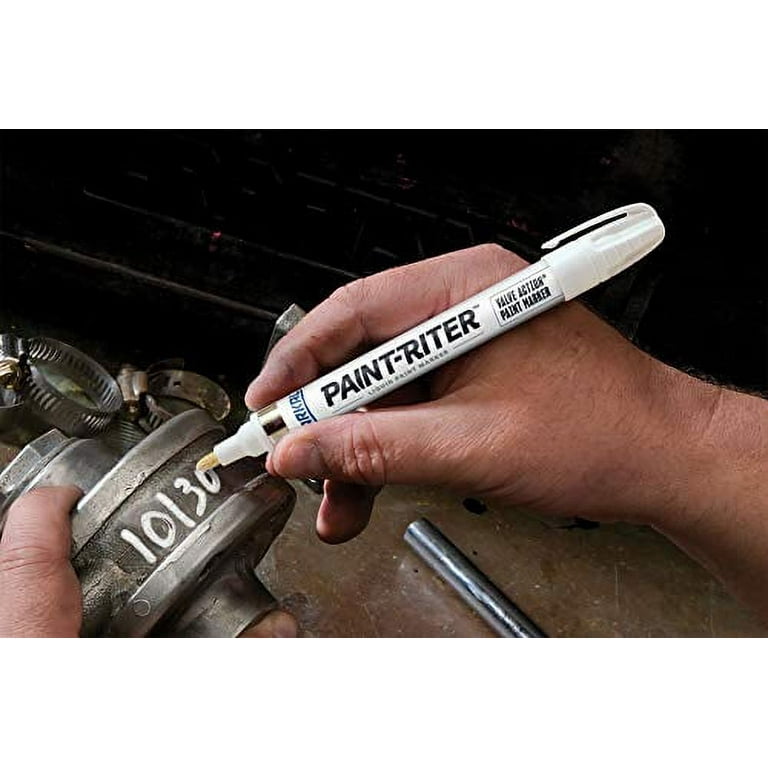 Markal Valve Action® Certified Paint Marker, White, 12/BX