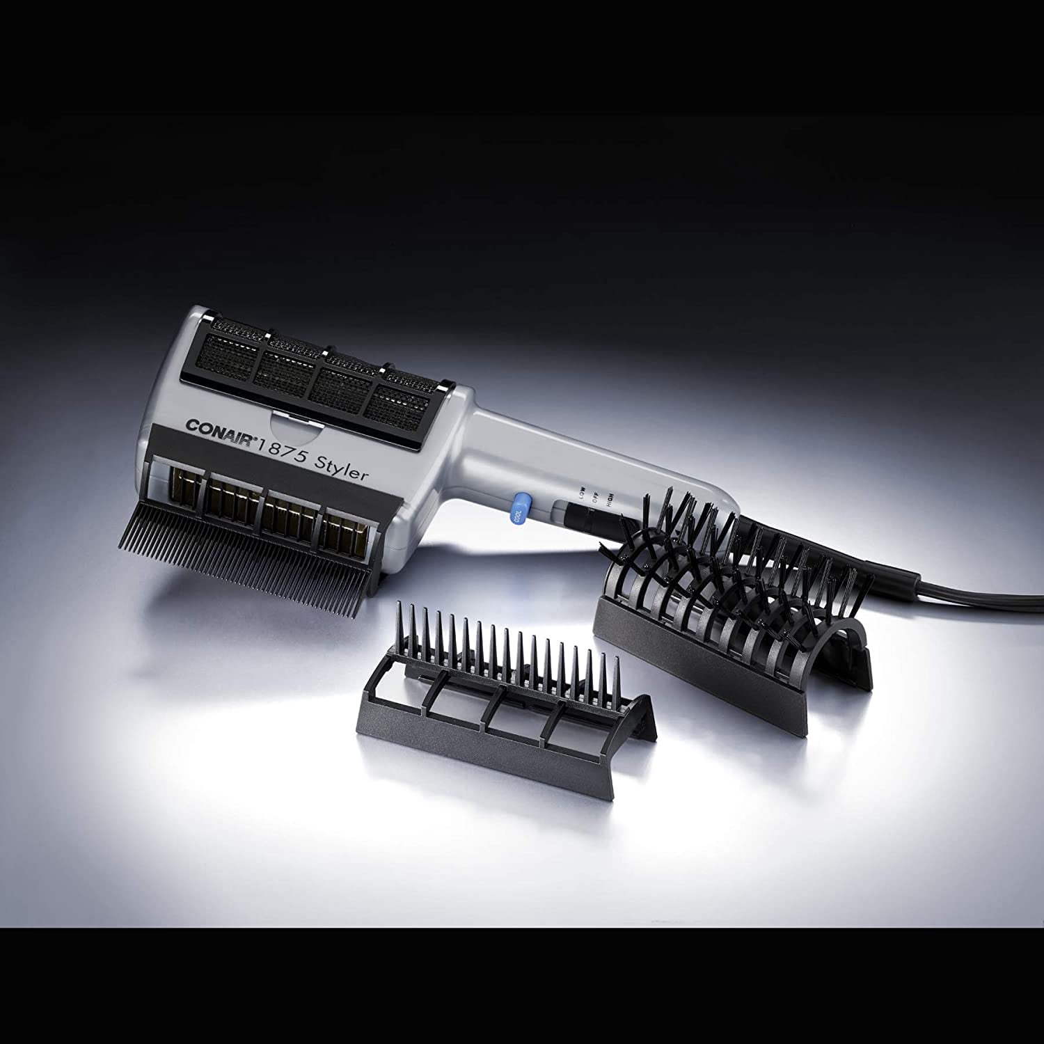 Conair 1875W 3-in-1 Ionic One-Step Style and Dry Hair Dryer, Includes 3 Attachments