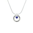 thumbnail image 2 of Delight Jewelry Acrylic 5/16" Royal Blue Heart Laugh Ring Charm Necklace, 18", 2 of 4