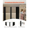 thumbnail image 3 of KFFKFF Portable Fitting Room with Durable Polyester Curtains, Double Changing Spaces with Divider Curtains, Ideal for Boutiques, Studios, Tailor Shops, Offices, and Malls, 79 x 39 x 79 in (Black), 3 of 9