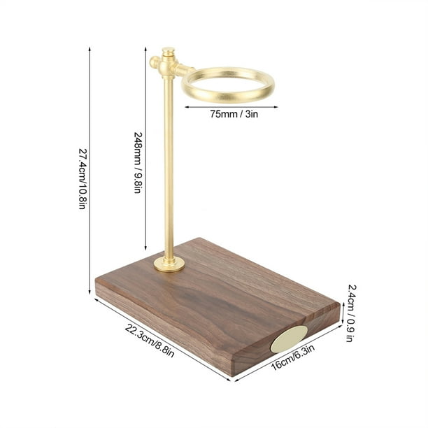 ANGGREK Filter Cup Holder,Coffee Filter Rack,Wooden Brass Coffee Filter