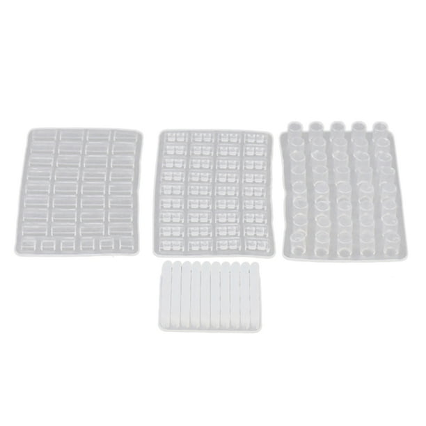 Molde de Ladrillos Modelo en Miniatura una Escala 1/16, Paquete de 4 Moldes de Ladrillo de SimulacióN Kit DIY para Accesorios de Paisaje de Mesa de Arena