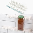 thumbnail image 1 of czcpp-Spice Clip Strips For Cabinet Doors - Organizer for Spices - Spice Rack Holds15 Spice Jars - 3M Adhesive Gripper Clip Strips In White For Pantry 15 Ct, 1 of 4
