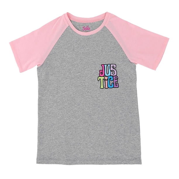 Playera Para Niña Justice Manga Corta Gris Talla 10