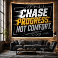 thumbnail image 6 of Mountain Peaks on Distressed Black Background, Inspirational Abstract for Fitness Enthusiasts, Typography Art Decor, Housewarming Gift Tapestry Wall Hanging for Bedroom and Living Room, 6 of 7