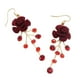 thumbnail image 2 of Par de Pendientes Nupciales Perfecl de Cristal Rosa 7x4 cm, 2 of 8