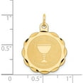 thumbnail image 4 of 14K Yellow Gold First Holy Communion Disc Charm (26 X 20) Made In United States xr366, 4 of 6