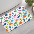thumbnail image 2 of Dinosaur and Tree Pattern Bathroom Rugs Mat,Non Slip Microfiber Bathroom Rug,Rubber Backing,Soft Bathroom Mats for Bathroom Floor,Tub and Shower,17x30in(43x75cm), 2 of 5