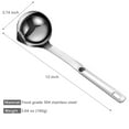thumbnail image 6 of Hvanam Stainless Steel Oil Separator Soup Ladle Gravy Food Fat Separator Skimmer Spoon Grease Strainer Separater Hot Pot Oil Filter Spoon For Home Kitchen And Cooking,Soup Colander 12 Inch, 6 of 9