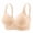 Beige, variant on Asgosdo Women Bras V Neck No Underwire Adjustable Straps Push Up Wireless Plunge Comfortable Breathable Bralettes